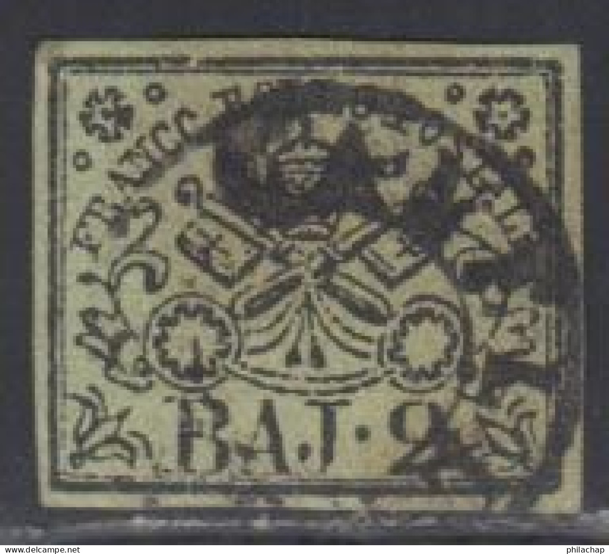 Etats Pontificaux 1852 Yvert 3 (o) B Oblitere(s) Toscanella - Papal States