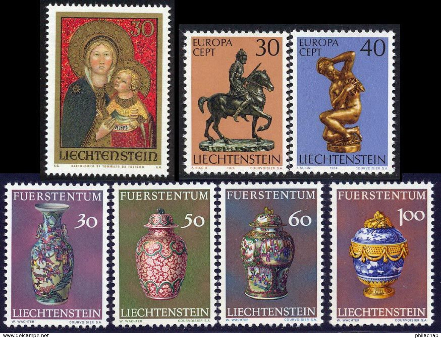 Liechtenstein 1974 Yvert 542 / 548 ** TB - Ungebraucht