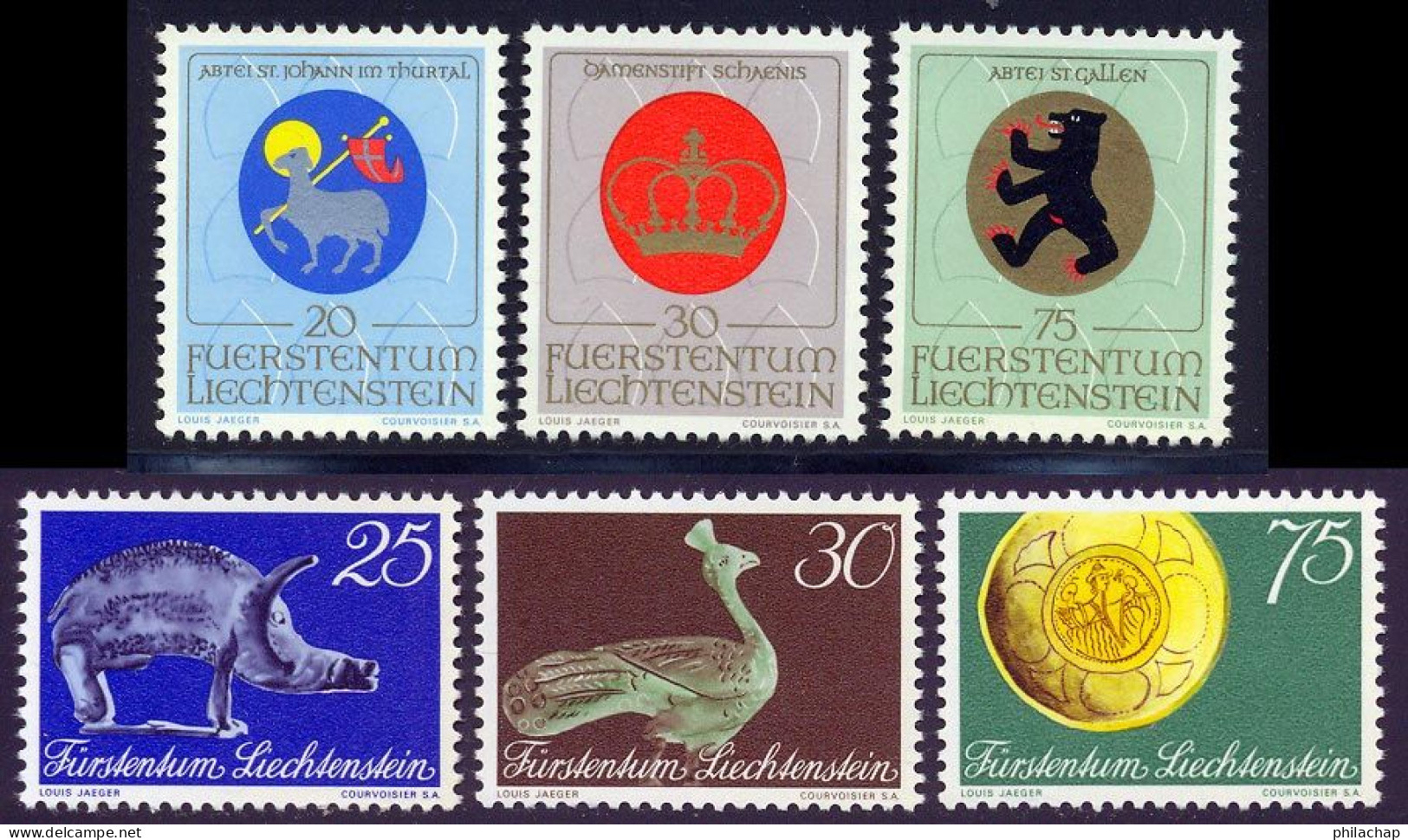 Liechtenstein 1970 Yvert 481 / 486 ** TB - Ungebraucht