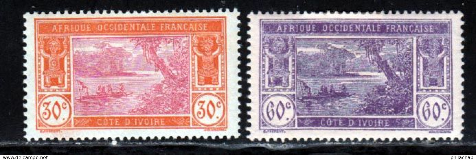 Cote D'Ivoire 1922 Yvert 66 - 70 * B Charniere(s) - Unused Stamps