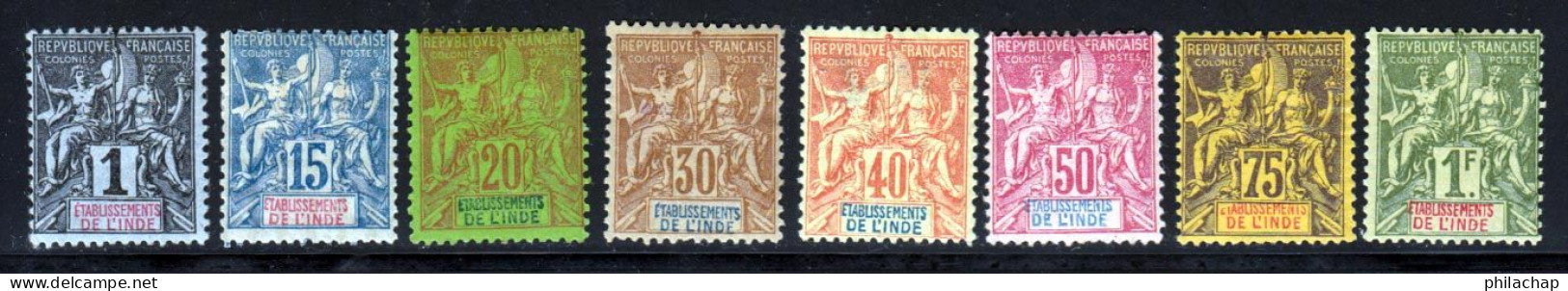 Inde 1892 Yvert 1 - 6 - 7 - 9 / 13 * B Charniere(s) - Neufs