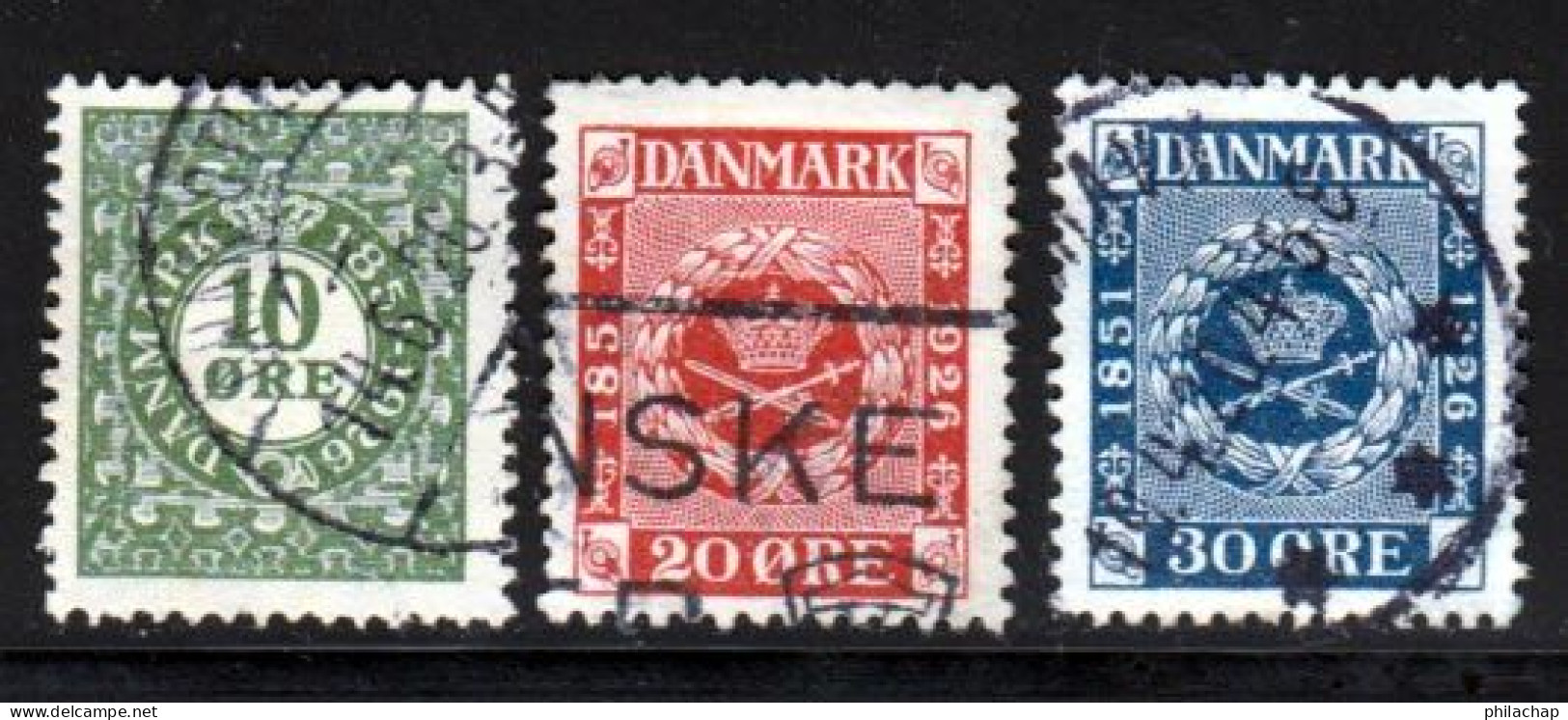 Danemark 1926 Yvert 165 / 167 (o) B Oblitere(s) - Gebraucht