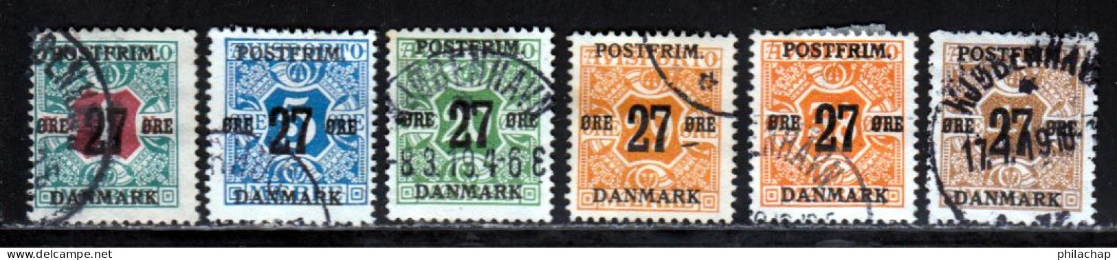 Danemark 1918 Yvert 95 - 96 - 100 / 103 (o) B Oblitere(s) - Oblitérés
