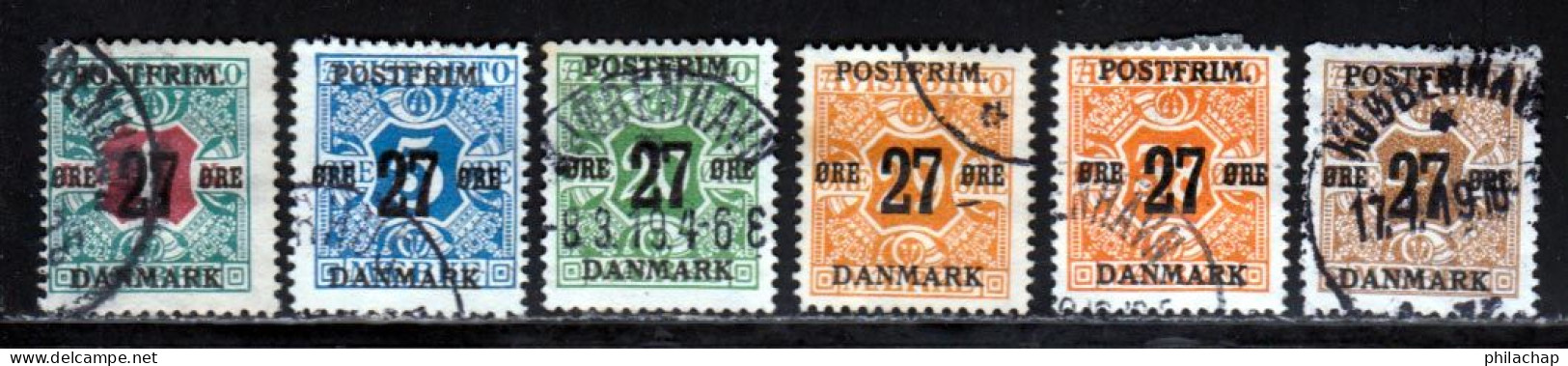 Danemark 1918 Yvert 95 - 96 - 100 / 103 (o) B Oblitere(s) - Gebraucht