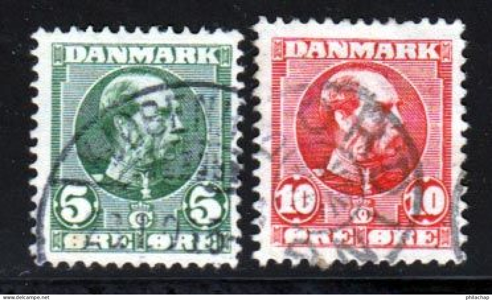 Danemark 1905 Yvert 53 / 54 (o) B Oblitere(s) - Usati