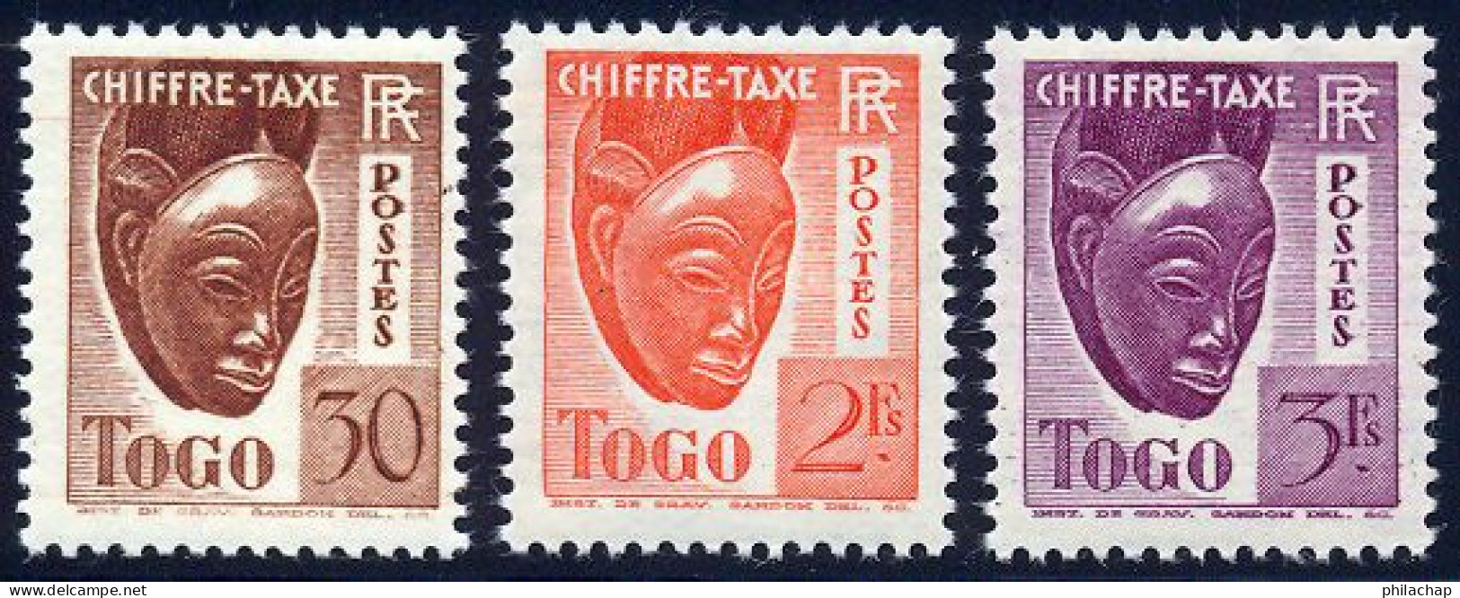 Togo Taxe 1941 Yvert 26 - 30 - 31 ** TB Bord De Feuille - Nuovi