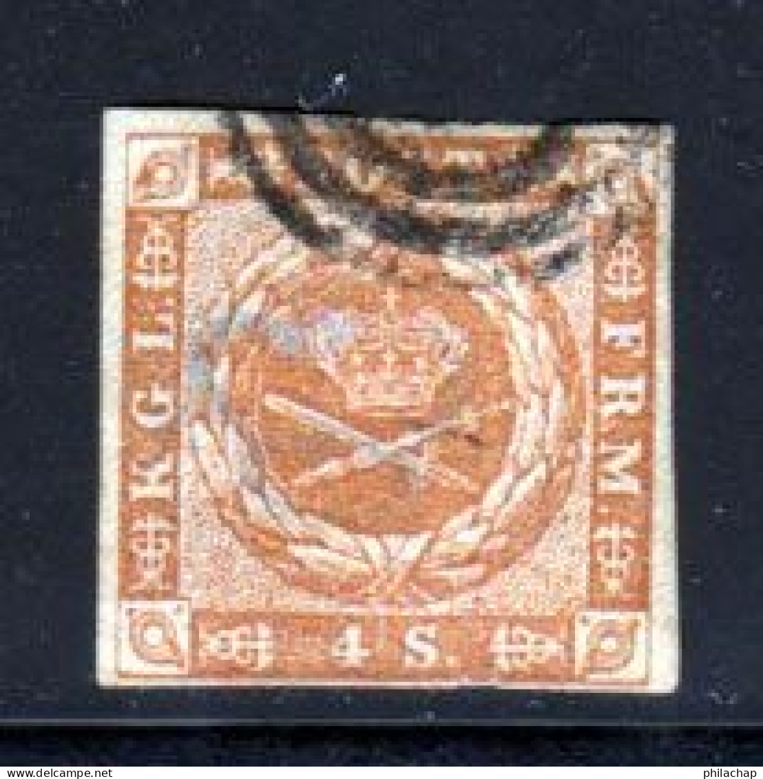 Danemark 1854 Yvert 4 (o) B Oblitere(s) - Usati