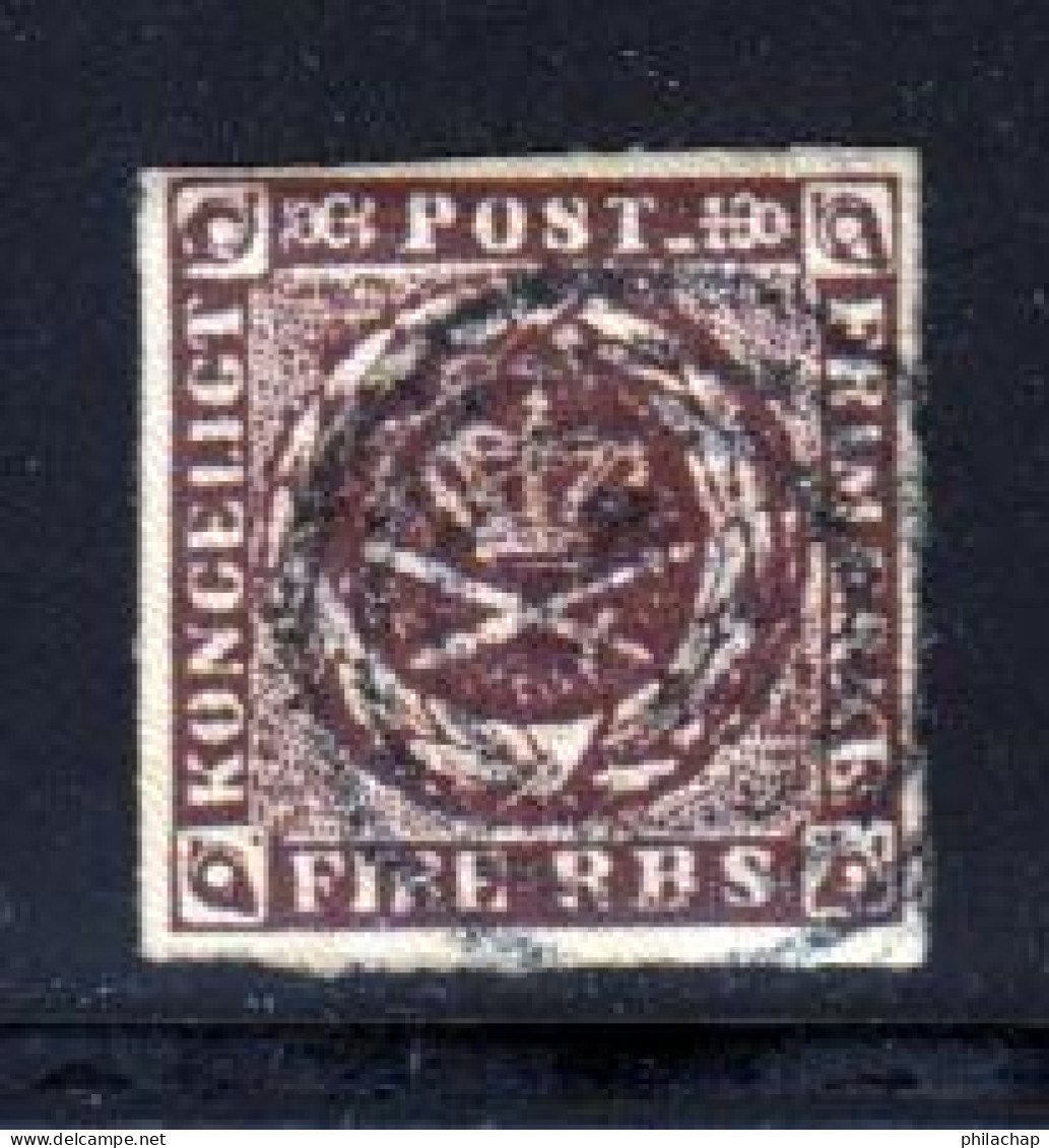 Danemark 1851 Yvert 2 (o) B Oblitere(s) - Usado