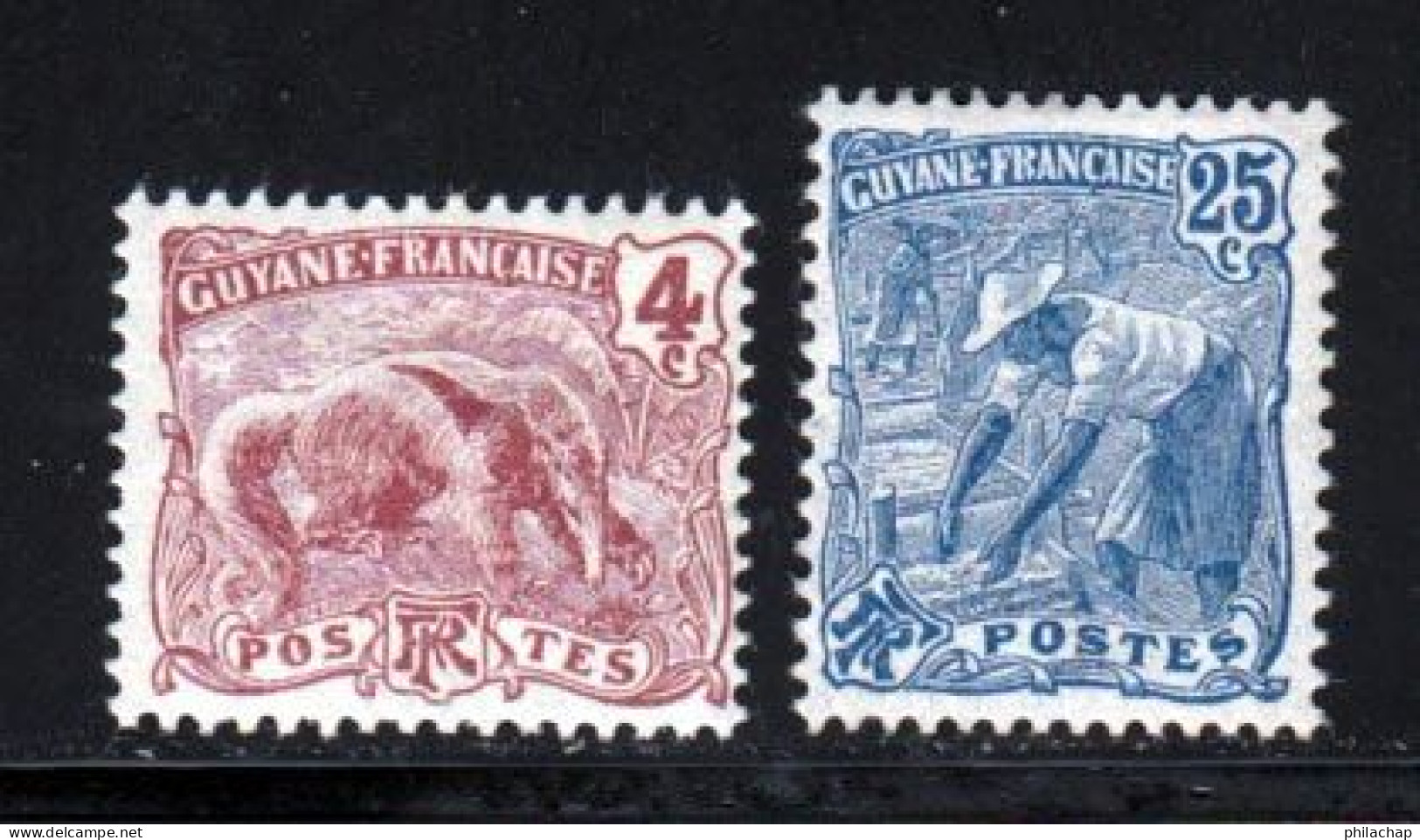 Guyane 1904 Yvert 51 - 56 * TB Charniere(s) - Neufs