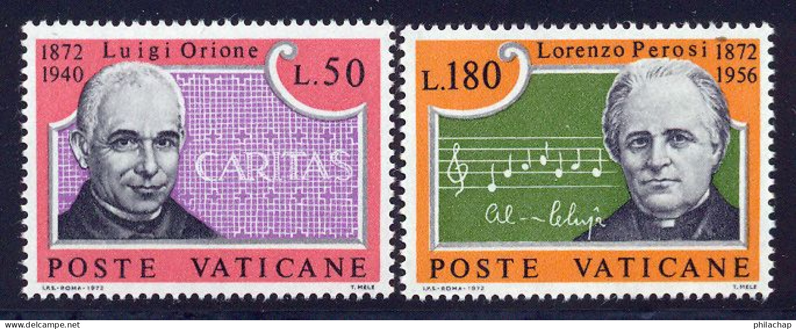 Vatican 1972 Yvert 547 / 548 ** TB - Neufs