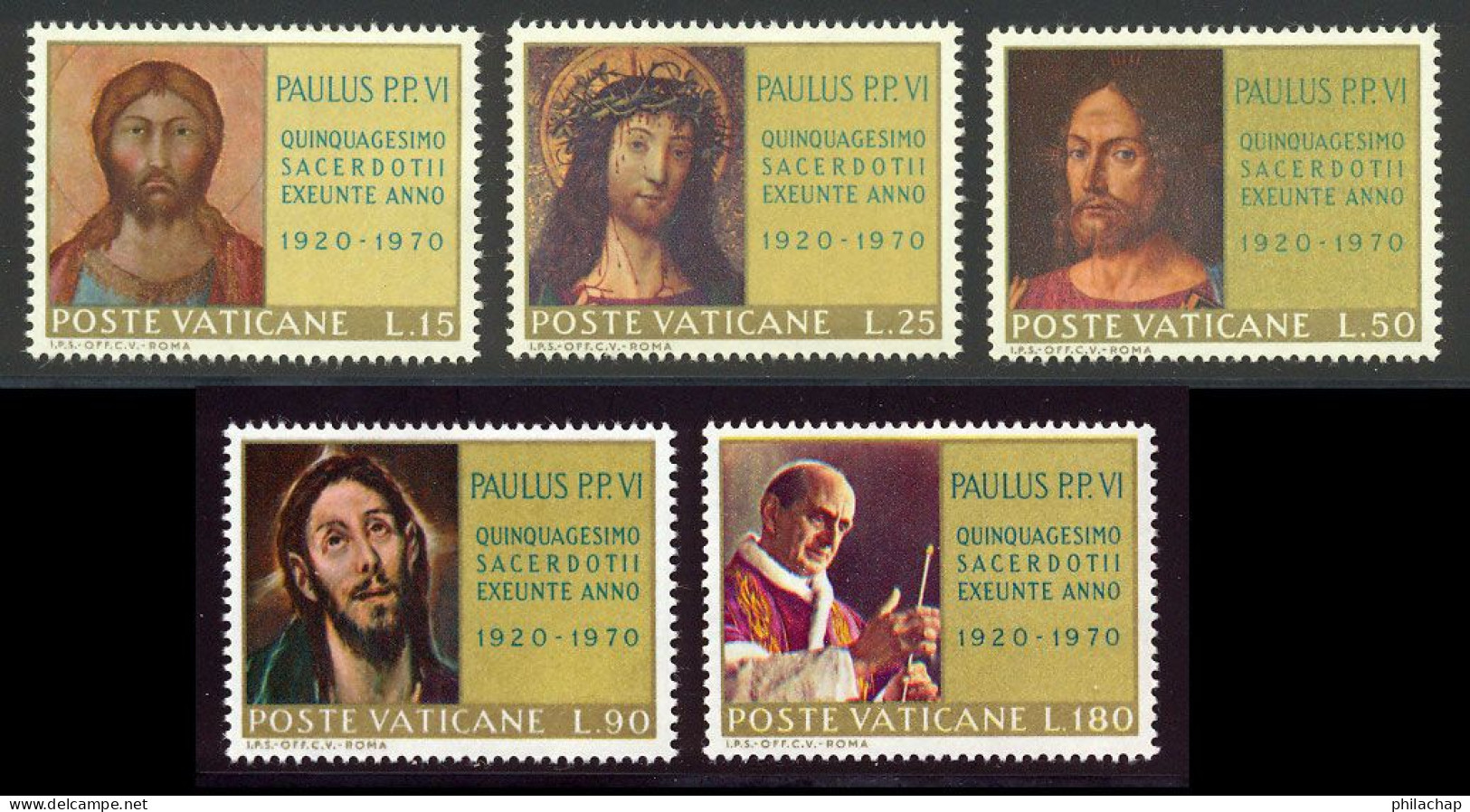 Vatican 1970 Yvert 505 / 509 ** TB Bord De Feuille - Unused Stamps