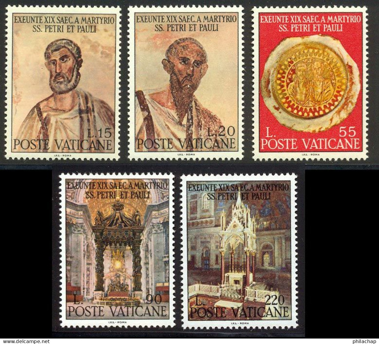 Vatican 1967 Yvert 466 / 470 ** TB Coin De Feuille - Ungebraucht