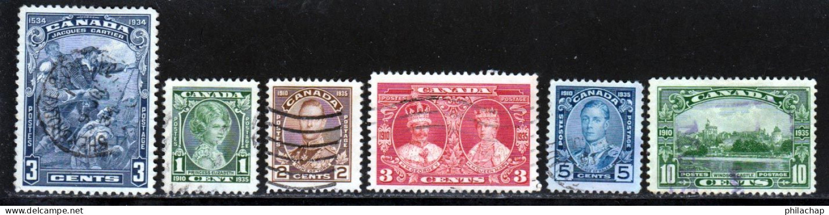 Canada 1935 Yvert 170 - 173 / 177 (o) B Oblitere(s) - Used Stamps