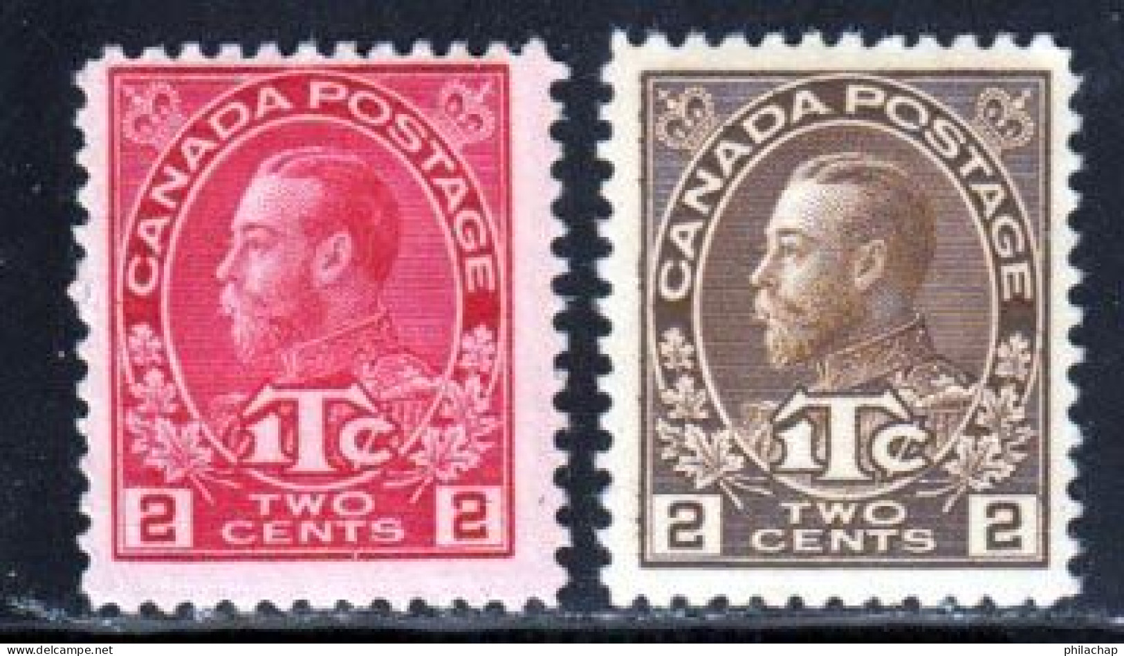 Canada 1915 Yvert 105 / 106a * TB Charniere(s) - Neufs