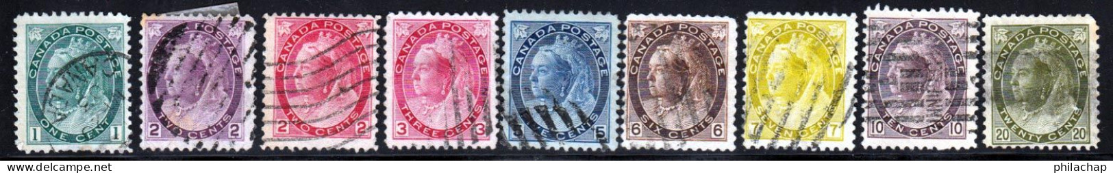 Canada 1898 Yvert 63 / 69 - 71 - 72 (o) B Oblitere(s) - Used Stamps