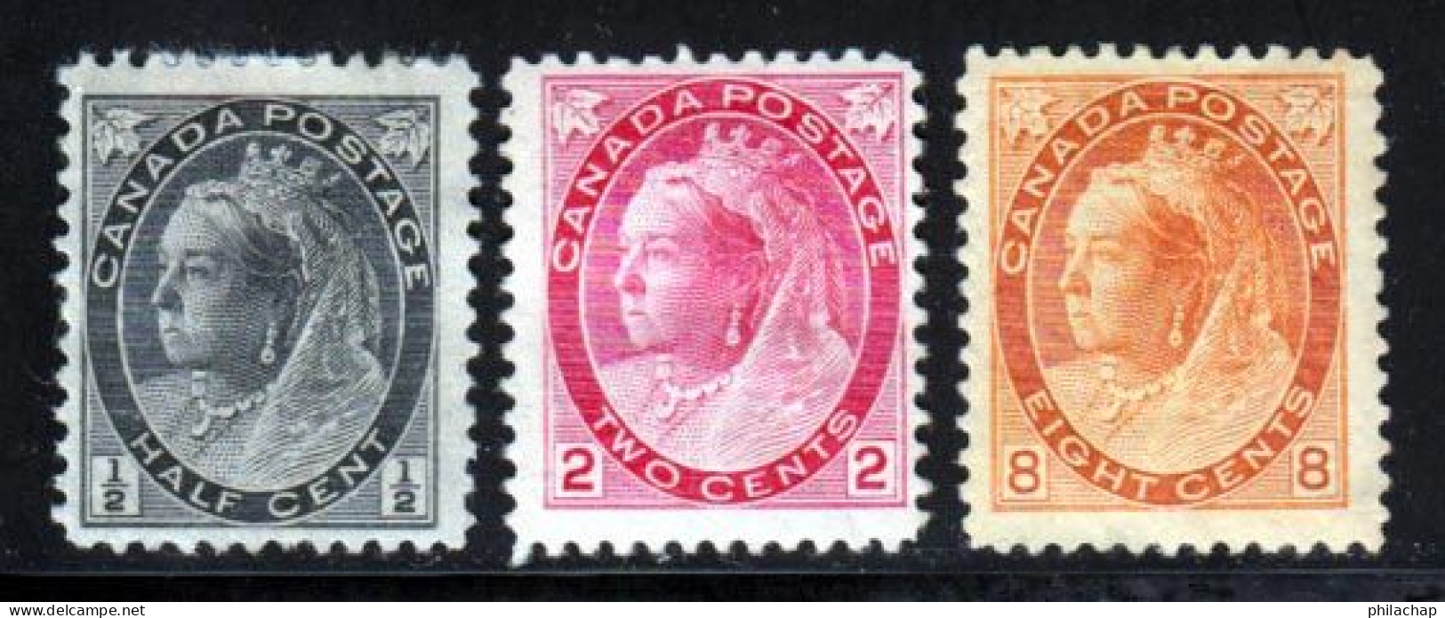 Canada 1898 Yvert 62 - 65 - 70 * B Charniere(s) - Unused Stamps