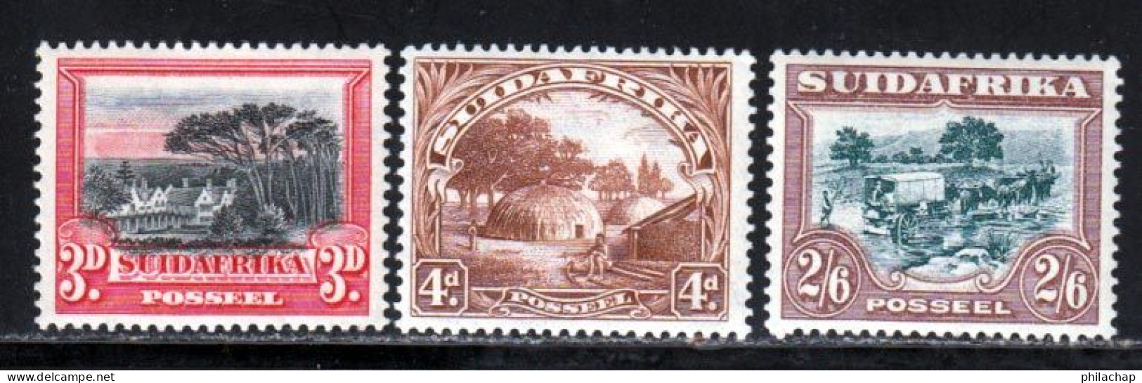 Afrique Du Sud 1927 Yvert 32 - 33 - 35 ** TB - Nuevos