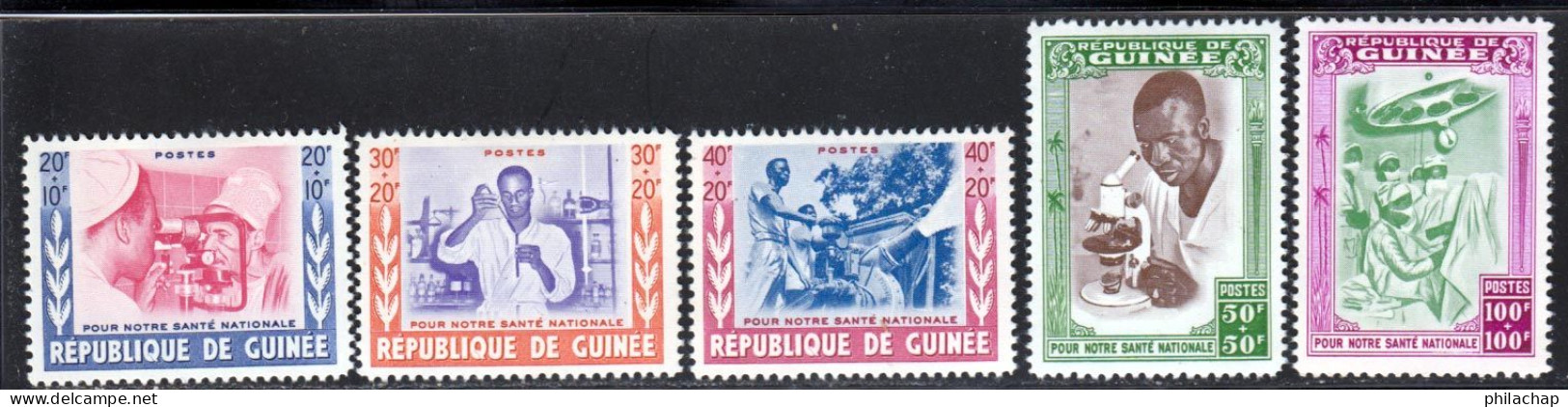 Guinee Republique 1959 Yvert 27 / 31 * TB Charniere(s) - Guinée (1958-...)