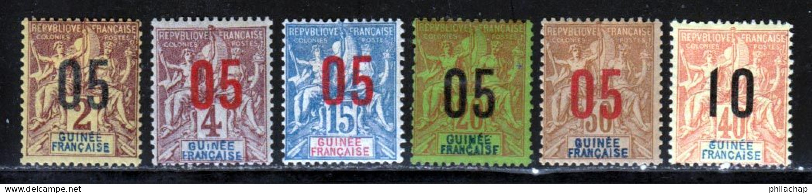 Guinee 1912 Yvert 48 / 53 * TB Charniere(s) - Neufs