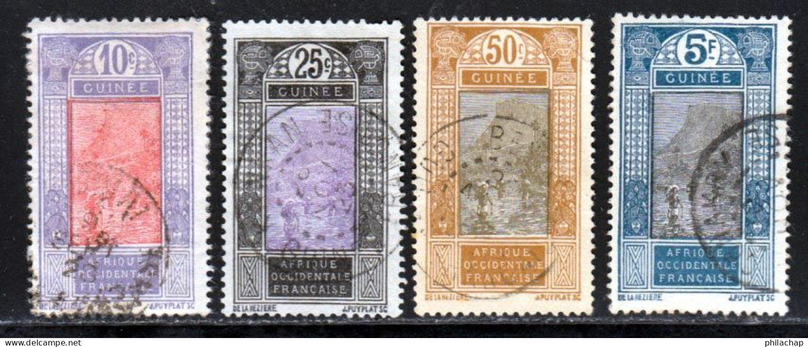 Guinee 1922 Yvert 86 - 89 - 93 - 98 (o) B Oblitere(s) - Used Stamps