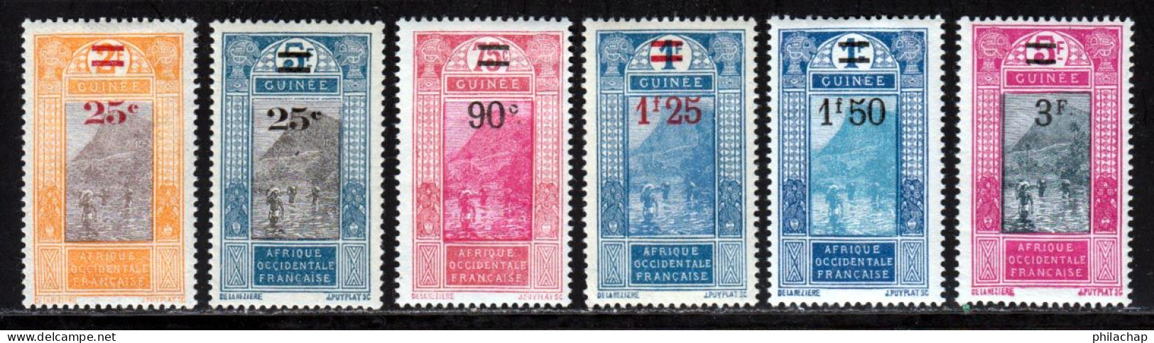 Guinee 1924 Yvert 99 / 104 * TB Charniere(s) - Unused Stamps