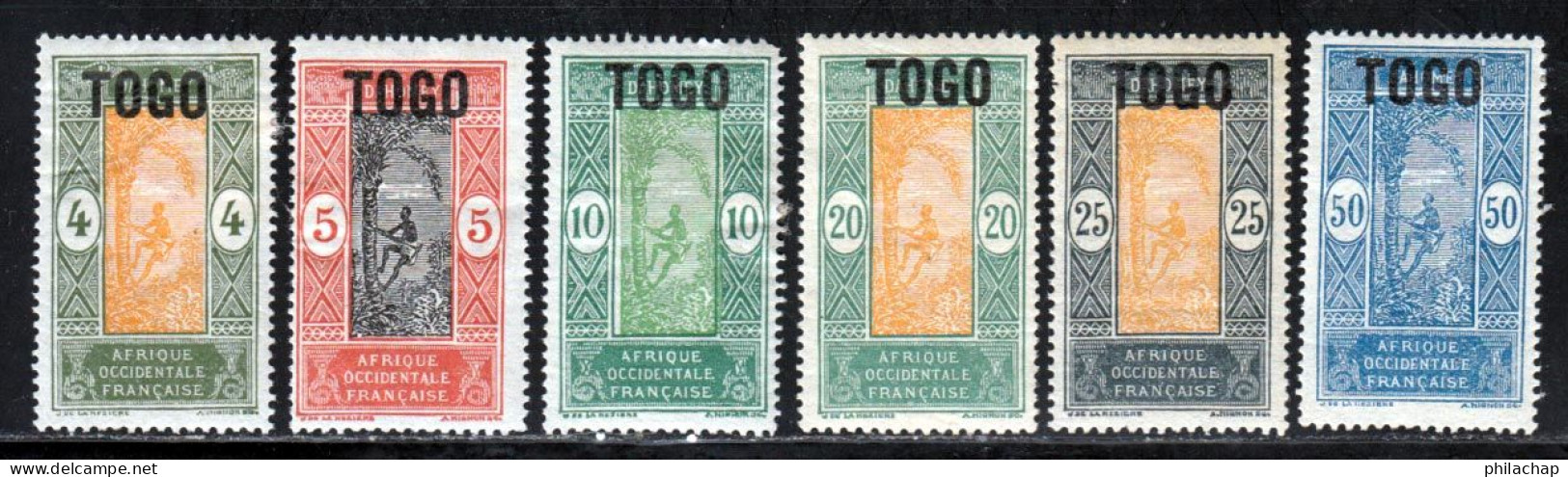 Togo 1921 Yvert 103 / 105 - 107 - 108 - 113 * B Charniere(s) - Ungebraucht