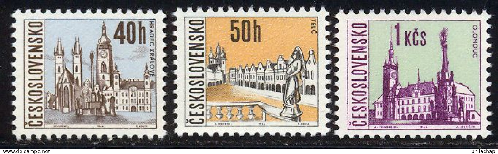 Tchecoslovaquie 1966 Yvert 1519 - 1520 - 1522 ** TB - Neufs