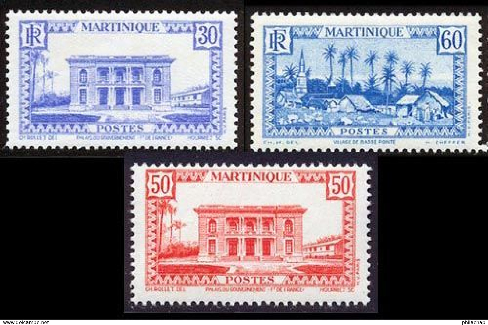 Martinique 1939 Yvert 176 - 178 - 194 ** TB - Neufs