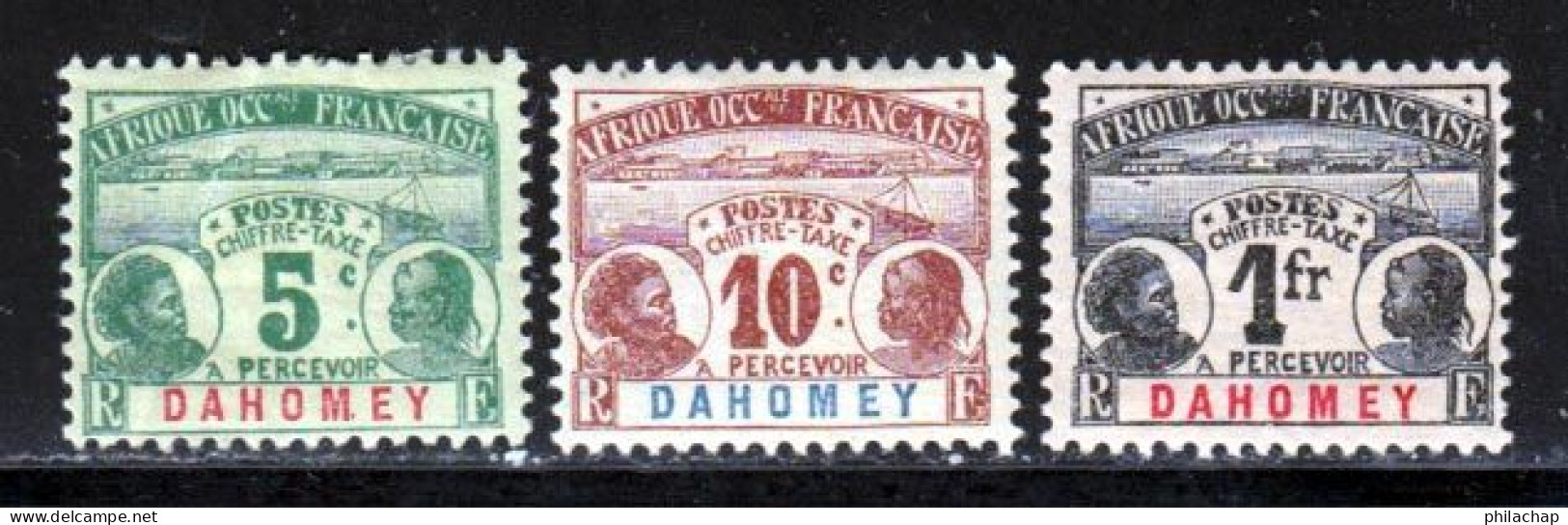 Dahomey Taxe 1906 Yvert 1 - 2 -  8 * TB Charniere(s) - Ungebraucht