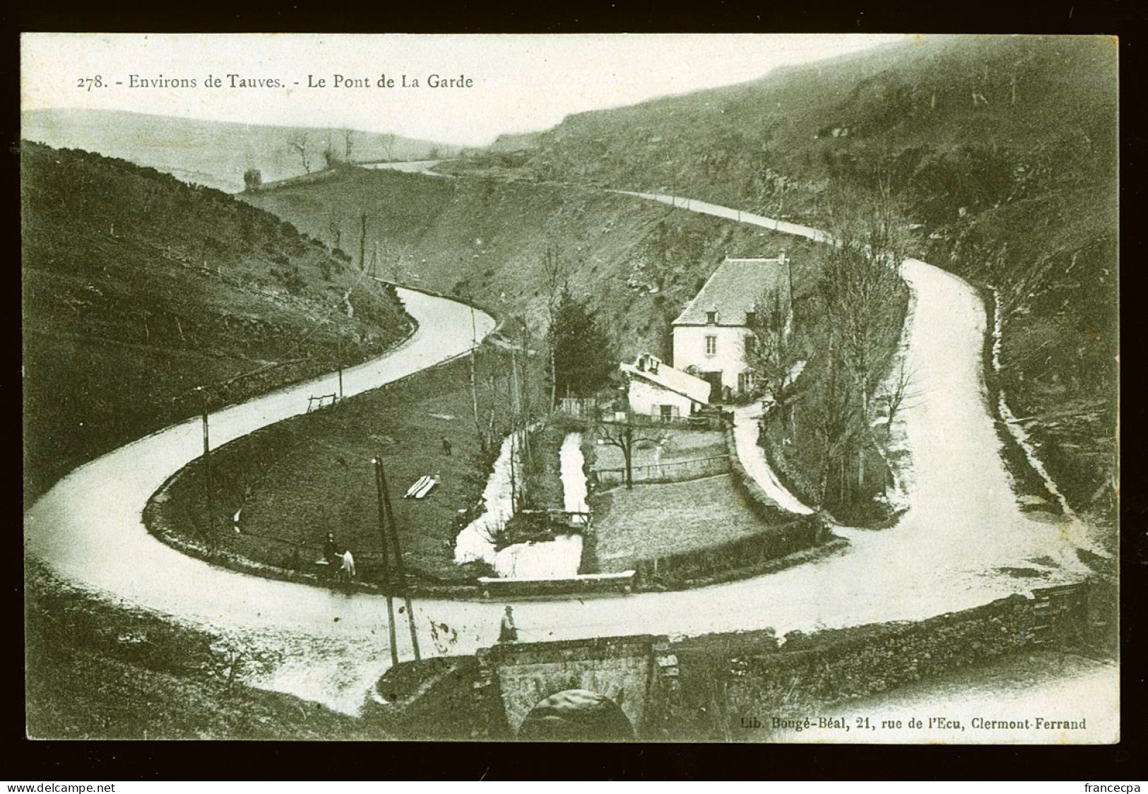 14393 - PUY DE DOME - TAUVES - Le Pont De La Garde - Dos Non Divisé. - Saint Eloy Les Mines
