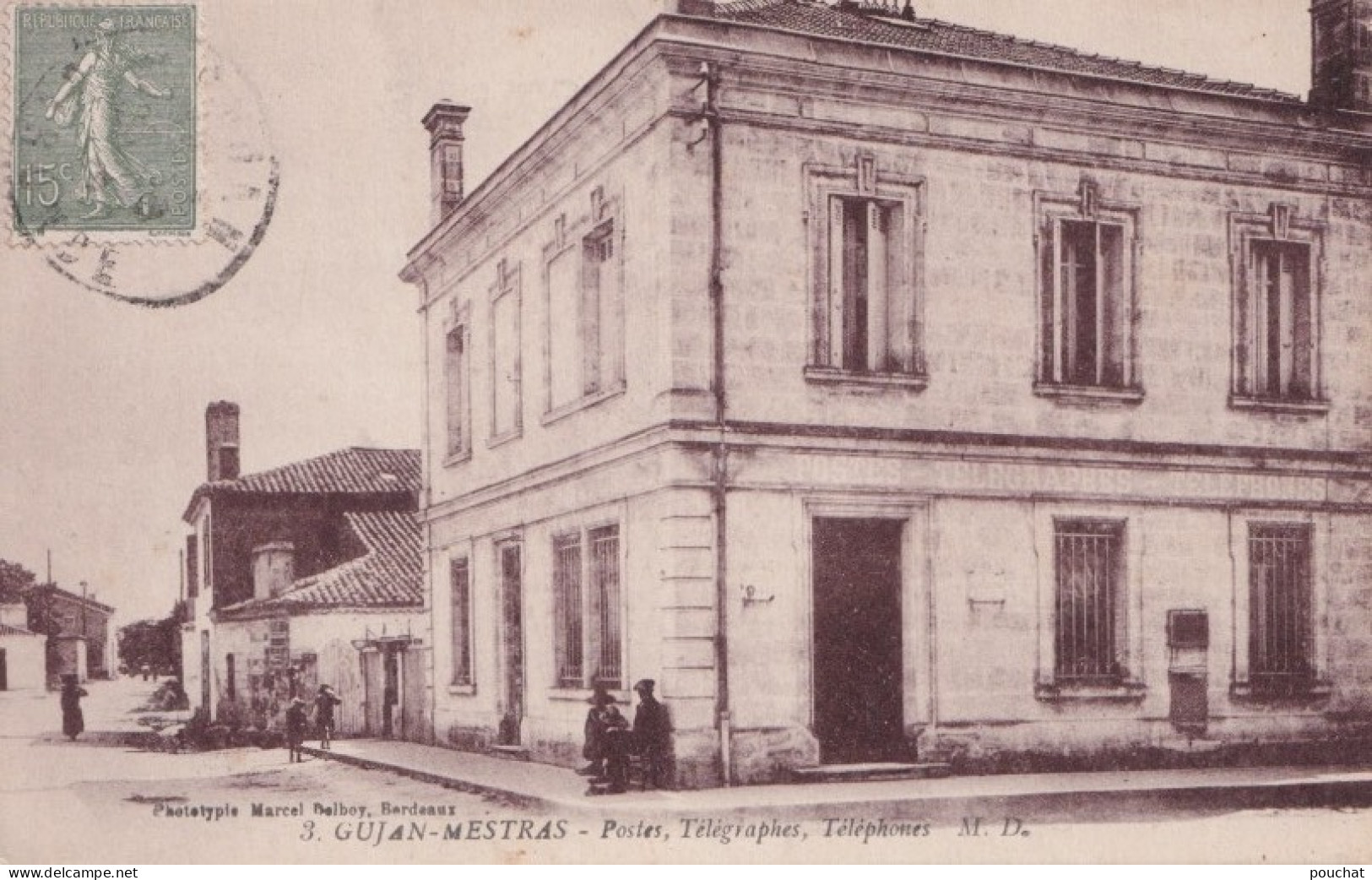 F20-33) GUJAN MESTRAS (GIRONDE) POSTES , TELEGRAPHES , TELEPHONES - 1924  - Gujan-Mestras