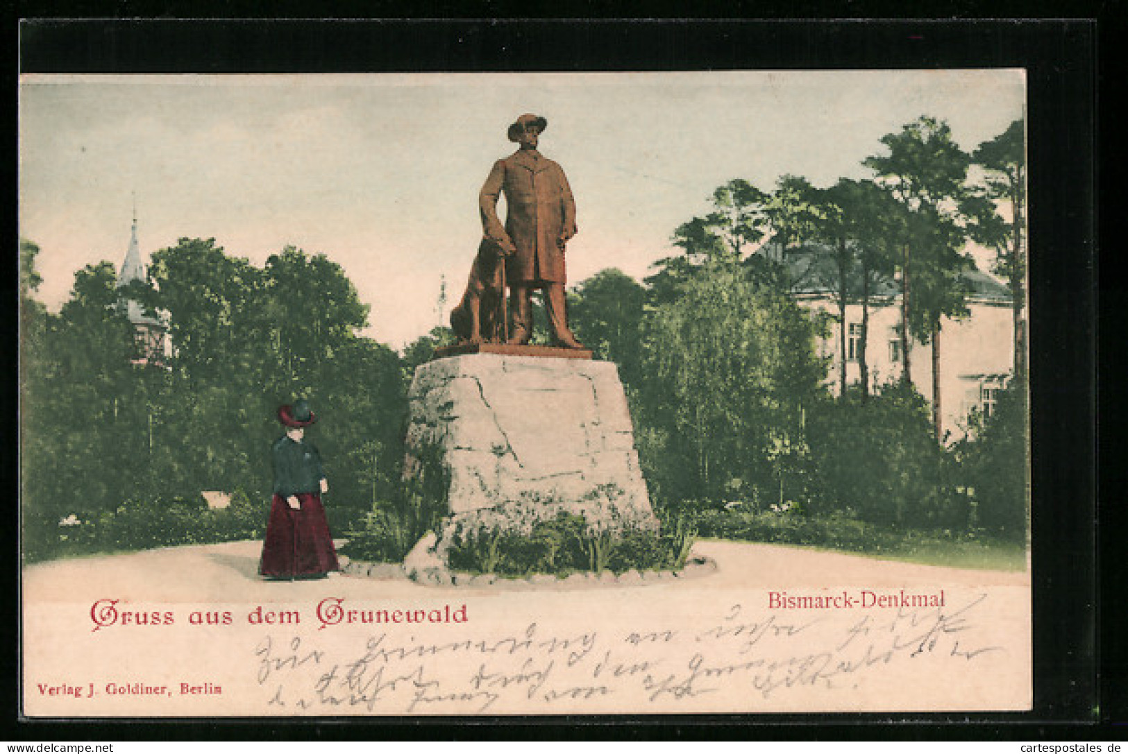 AK Grunewald, Bismarck-Denkmal  - Grunewald