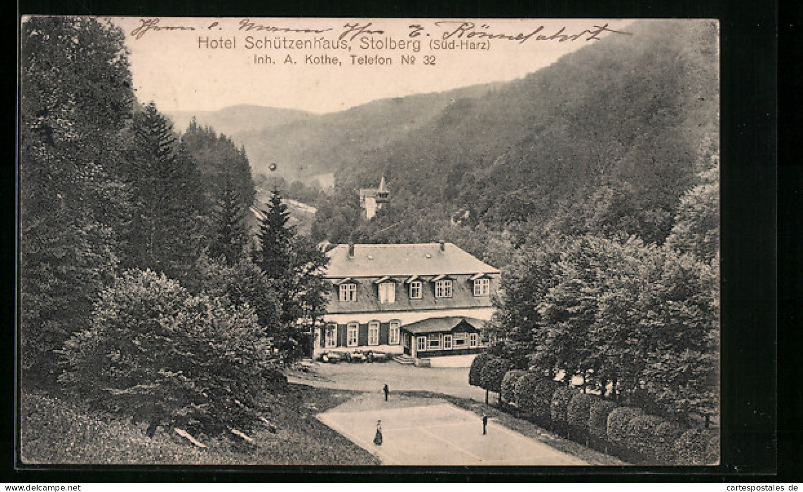 AK Stolberg (Südharz), Hotel Schützenhaus Aus Der Vogelschau  - Stolberg (Harz)