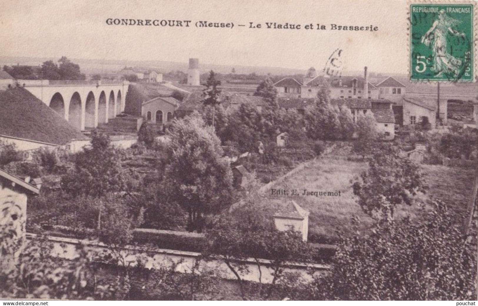 F25-55) GONDRECOURT (MEUSE)  LE VIADUC ET LA BRASSERIE  - 1913 - Gondrecourt Le Chateau