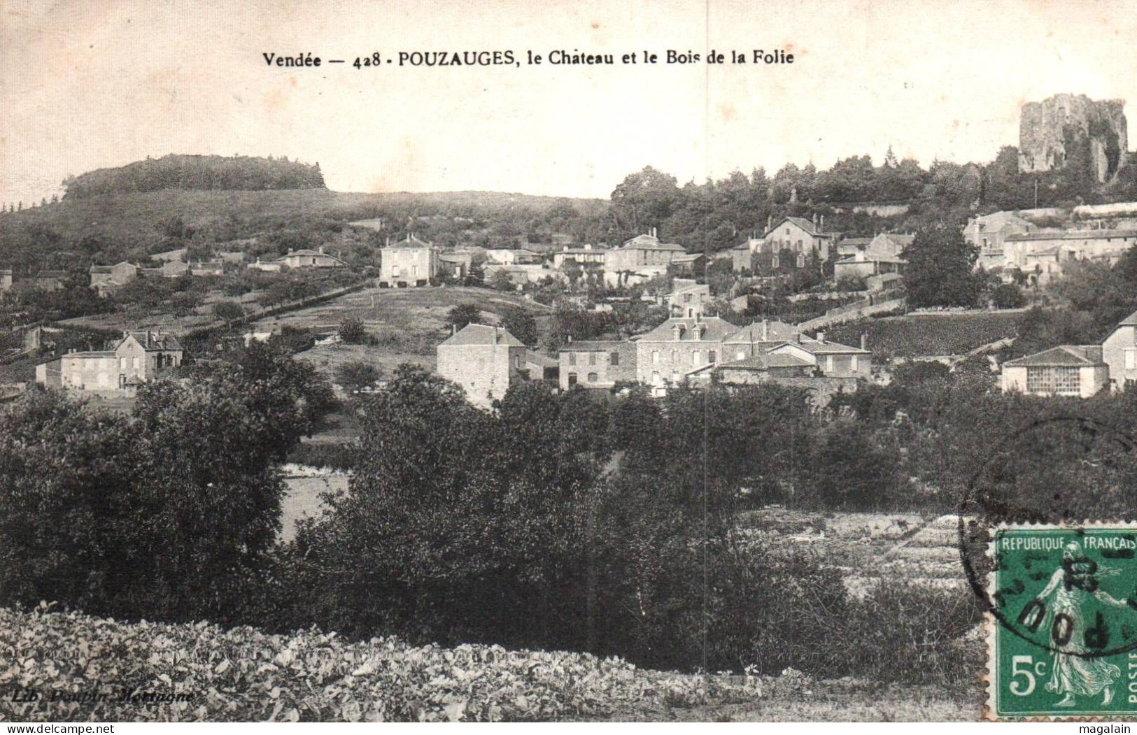 Pouzauges : Le Château Et Le Bois De La Folie - Pouzauges