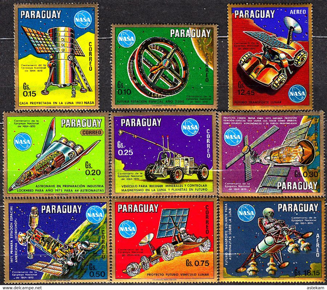 PARAGUAY 1970, SPACE, COMPLETE MNH SERIES With GOOD QUALITY,*** - Paraguay