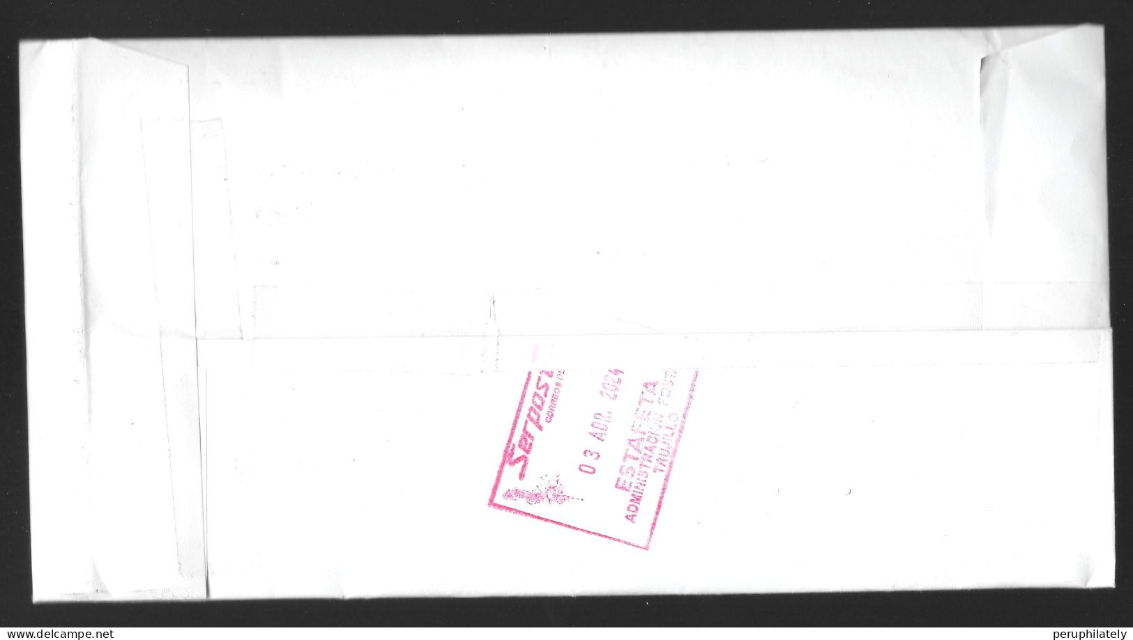 Peru Recent Envelope Decorated And Circulated With Decade 50s Stamps - Pérou