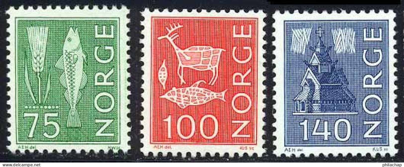 Norvege 1972 Yvert 589 / 593 ** TB - Ongebruikt