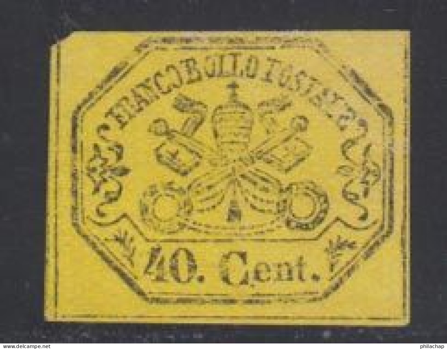 Etats Pontificaux 1867 Yvert 17 (*) B Neuf Sans Gomme - Papal States
