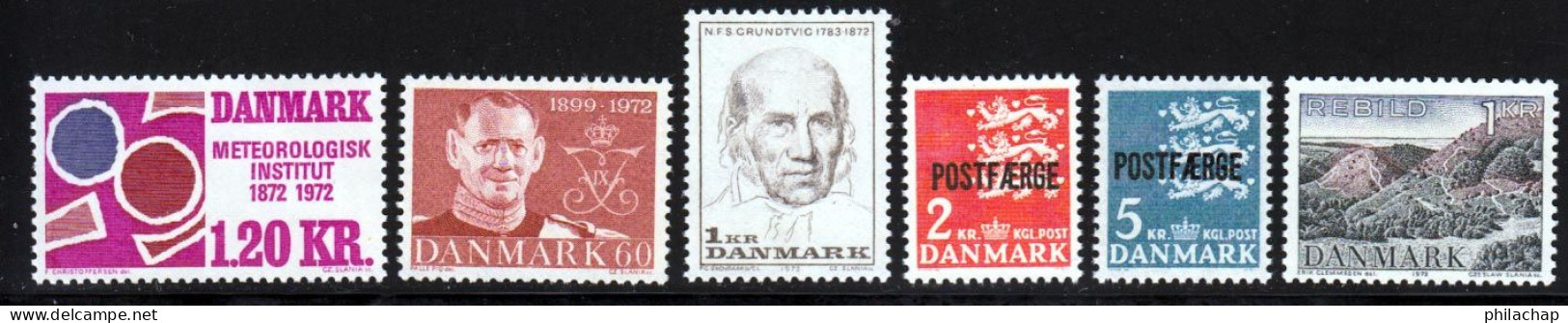Danemark 1972 Yvert 531 / 536 ** TB - Unused Stamps