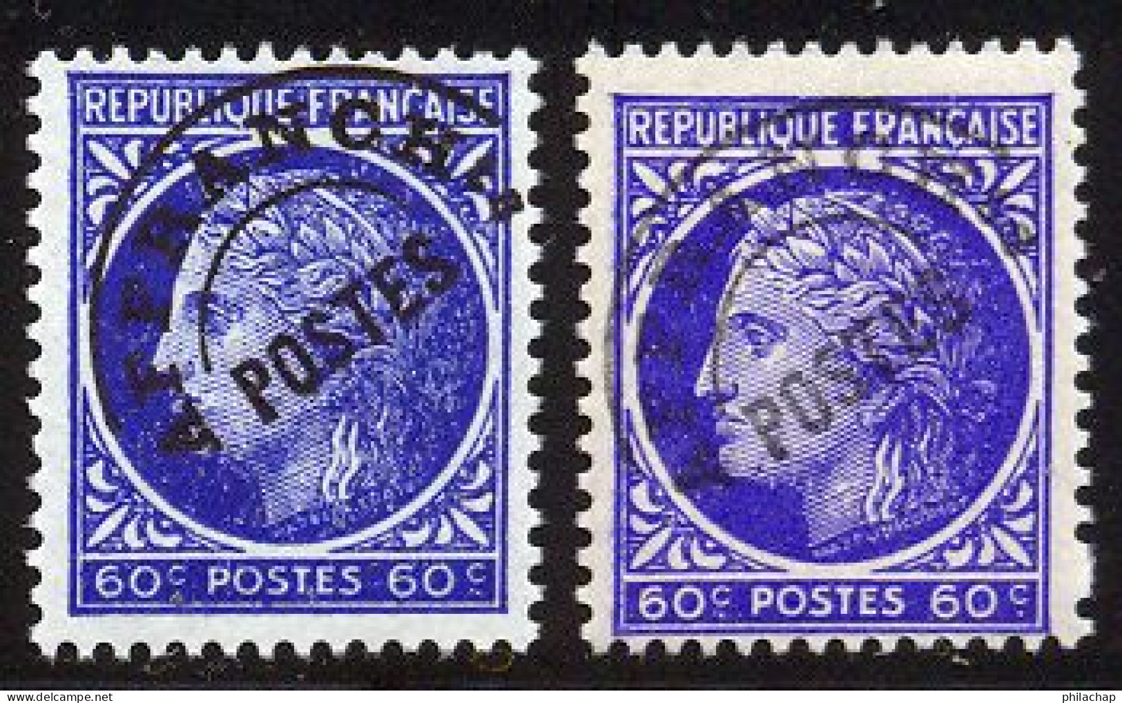 France Preo 1945 Yvert 87 Et 87c ** TB Variete - 1893-1947