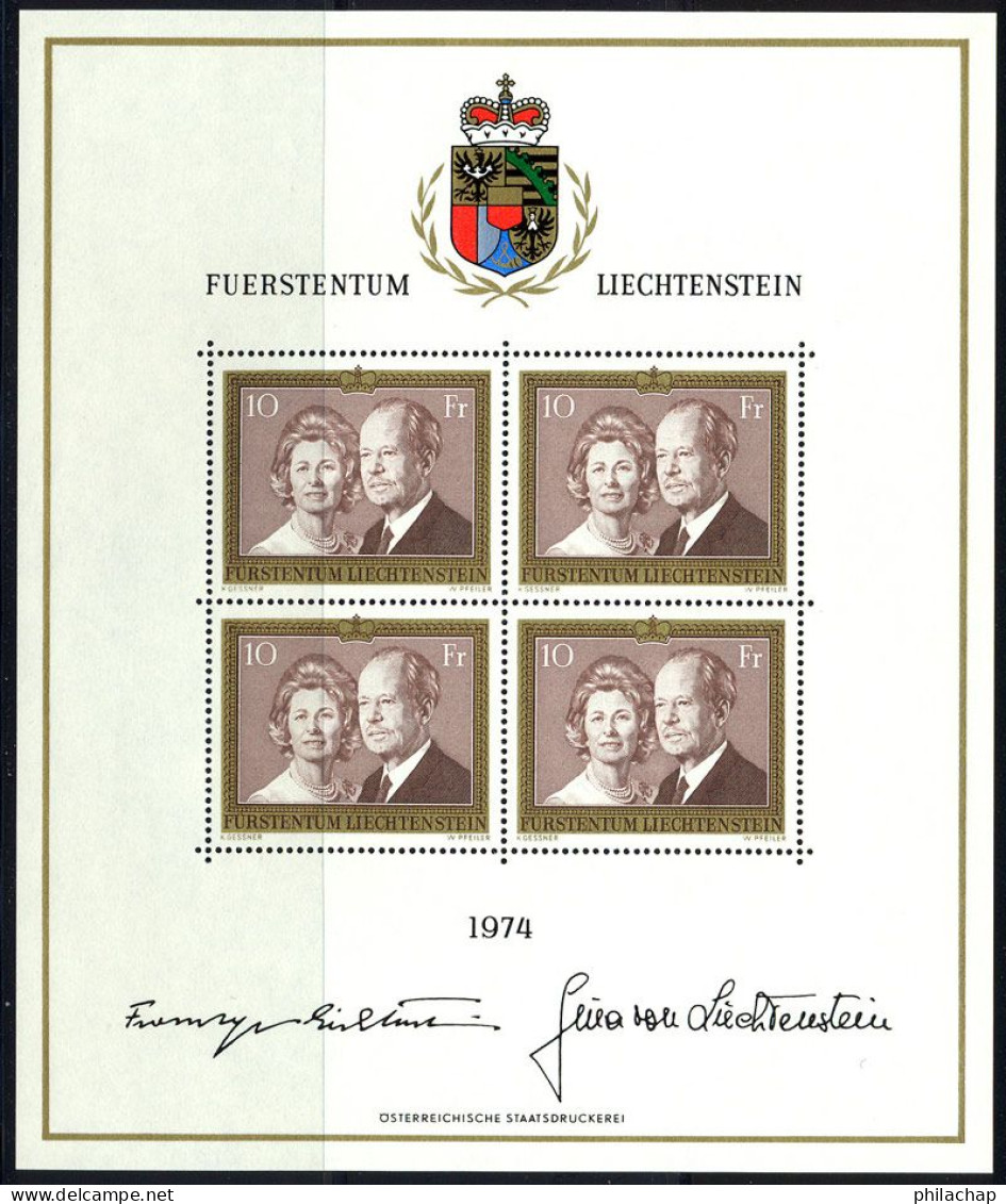 Liechtenstein 1974 Yvert 557  ** TB Bloc De 4 - Unused Stamps