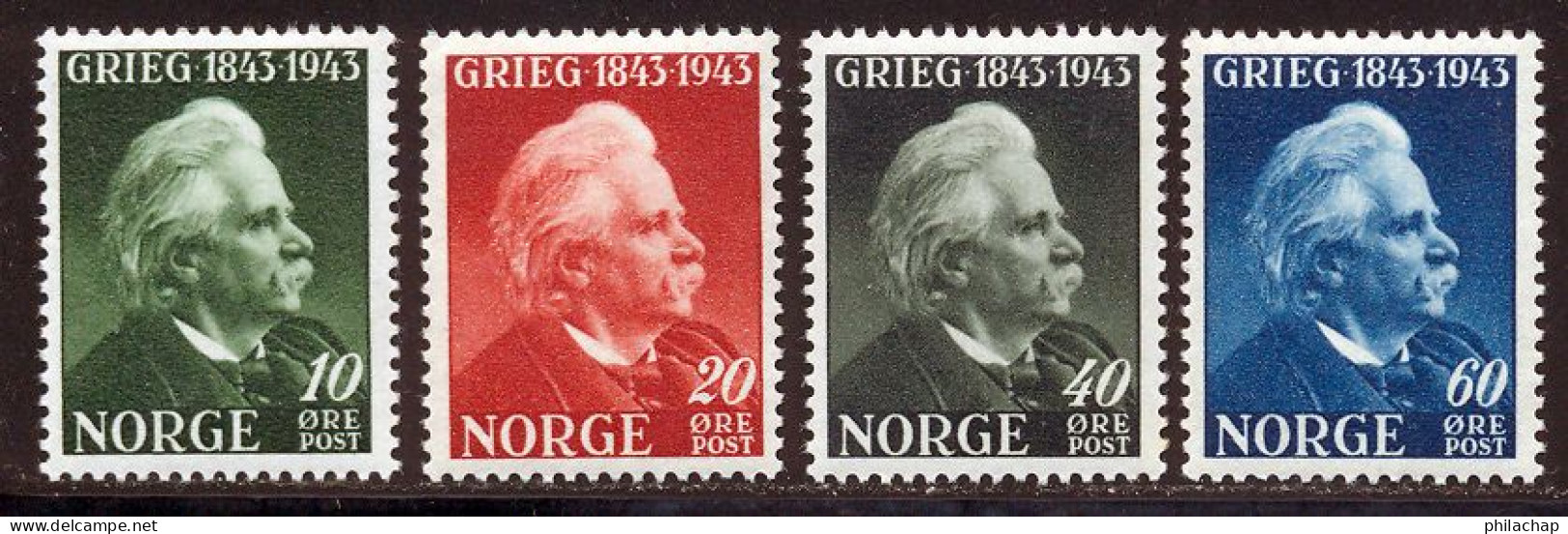 Norvege 1943 Yvert 249 / 252 ** TB - Unused Stamps