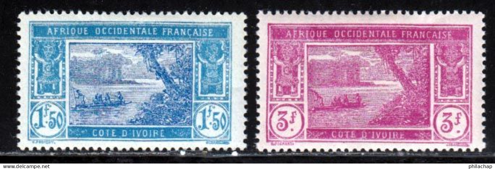 Cote D'Ivoire 1930 Yvert 82 / 83 * TB Charniere(s) - Unused Stamps