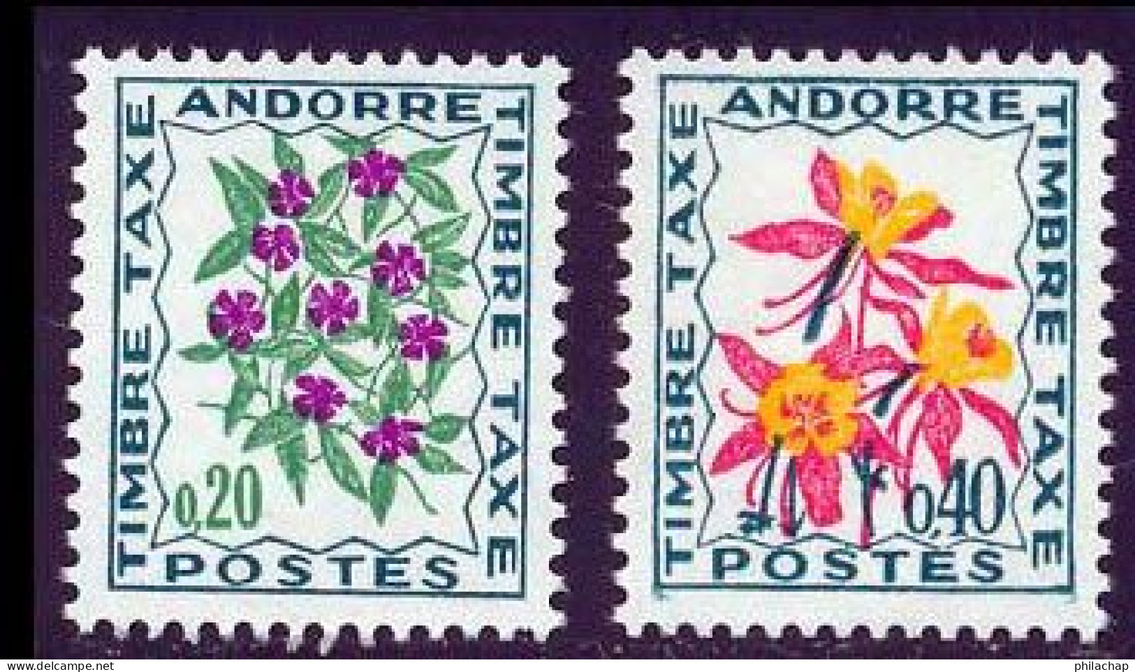 Andorre Francais Taxe 1964 Yvert 49 - 51 ** TB Bord De Feuille - Unused Stamps