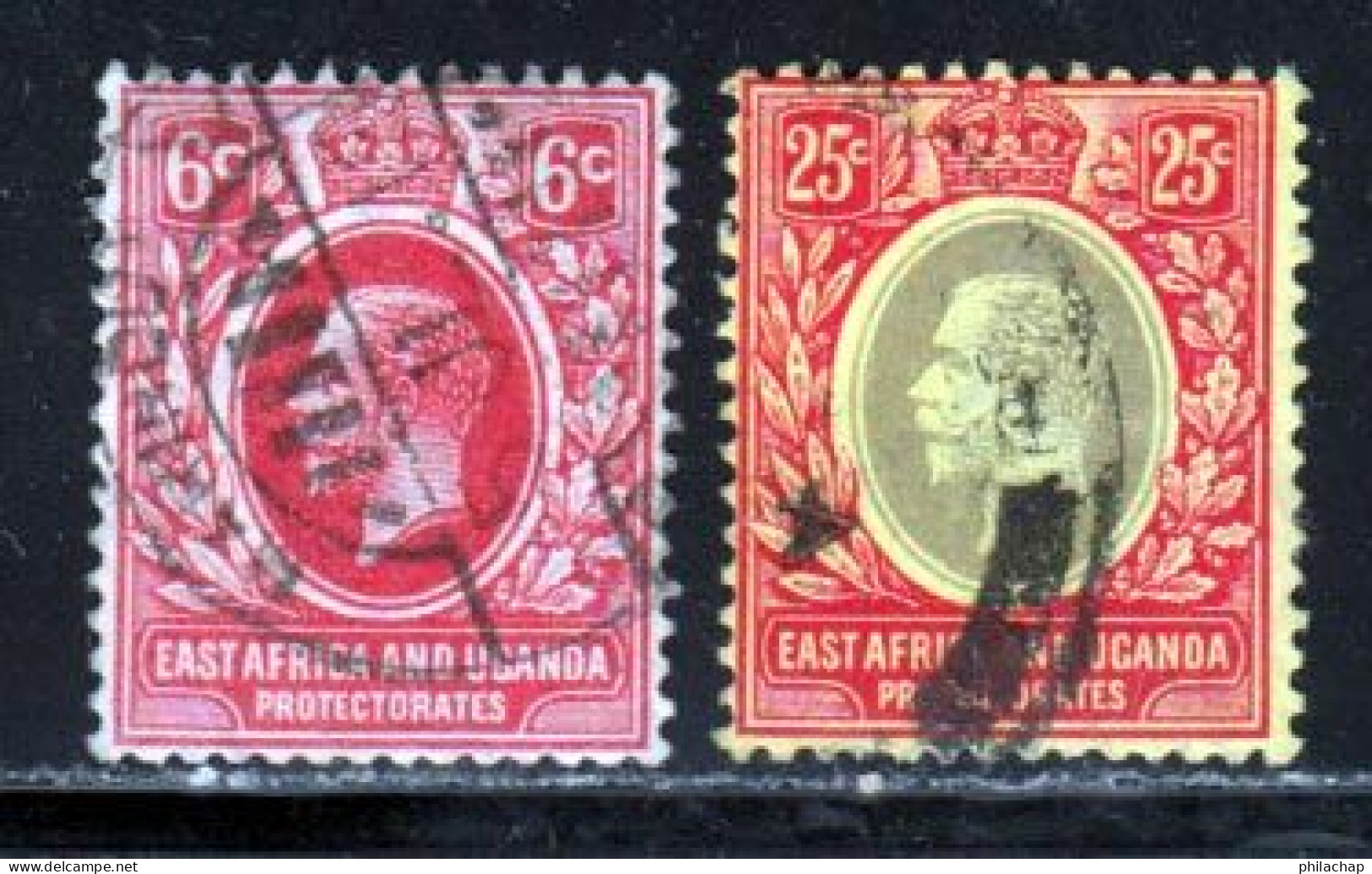 Afrique Orientale 1912 Yvert 135 - 139 (o) B Oblitere(s) - Protectorats D'Afrique Orientale Et D'Ouganda