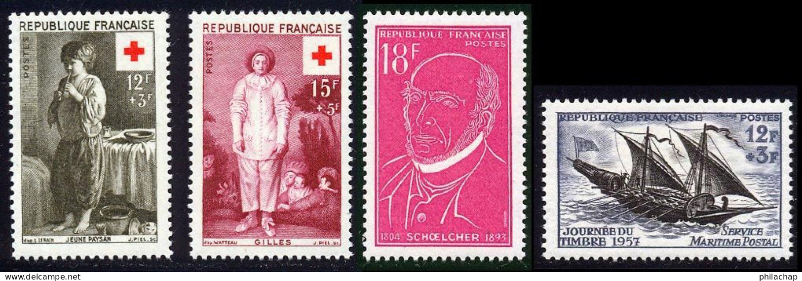 France 1957 Yvert 1089 / 1093 ** TB - Nuovi