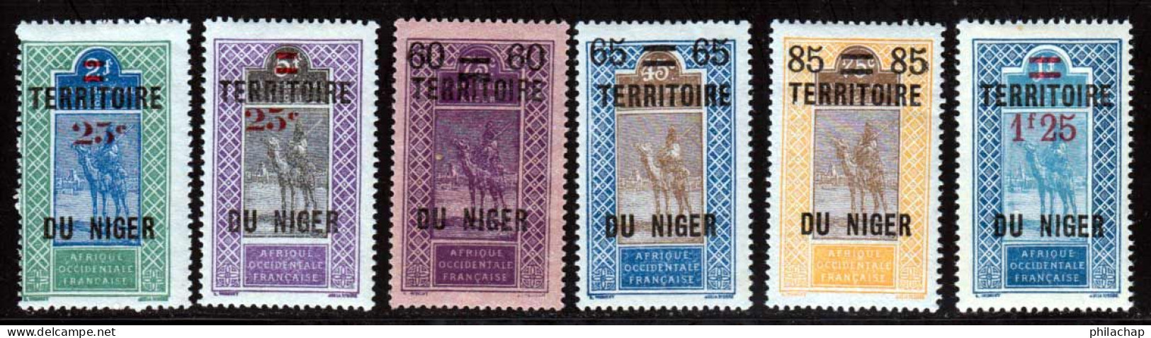 Niger 1922 Yvert 19 / 24 * TB Charniere(s) - Neufs