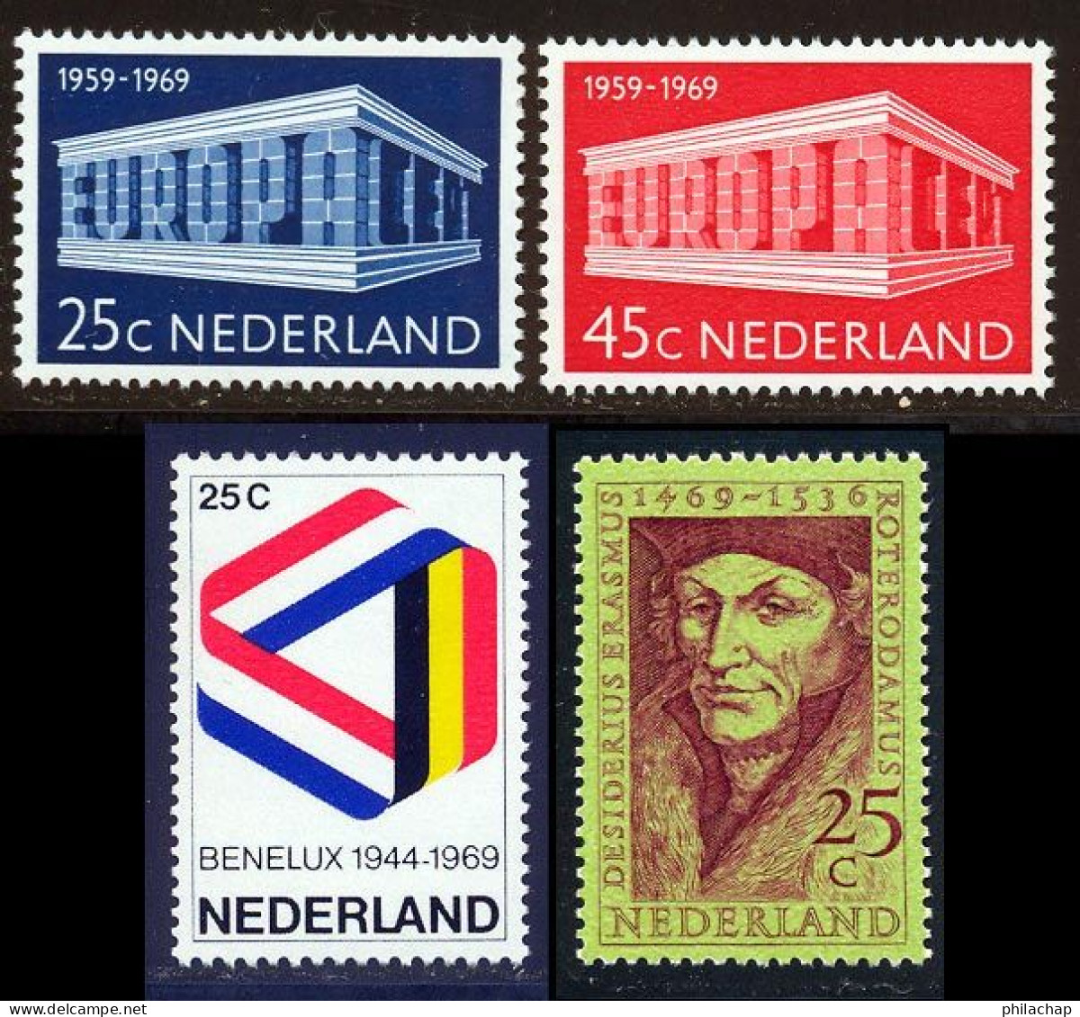 Pays-Bas 1969 Yvert 893 / 895 - 899 ** TB - Neufs