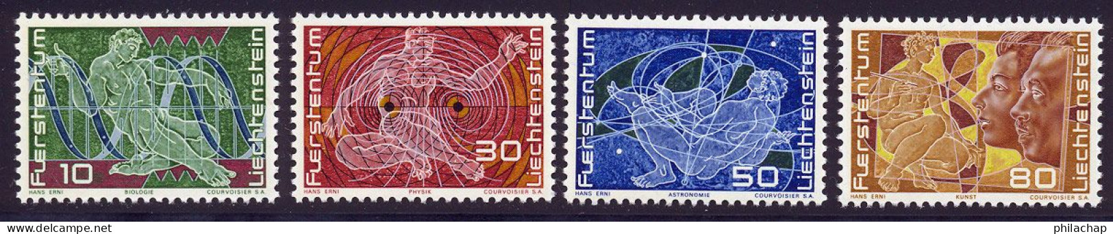 Liechtenstein 1969 Yvert 458 / 461 ** TB Coin De Feuille - Unused Stamps